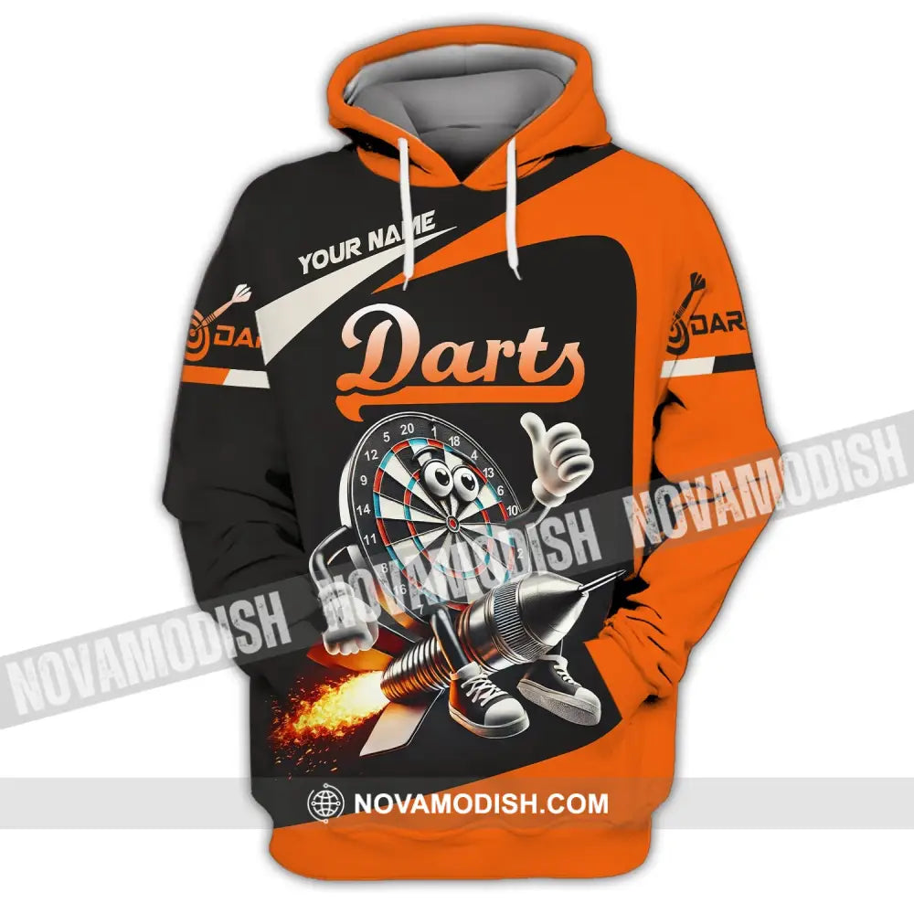 Unisex Shirt Custom Name Dart Lover T-Shirt Hoodie / S T-Shirt