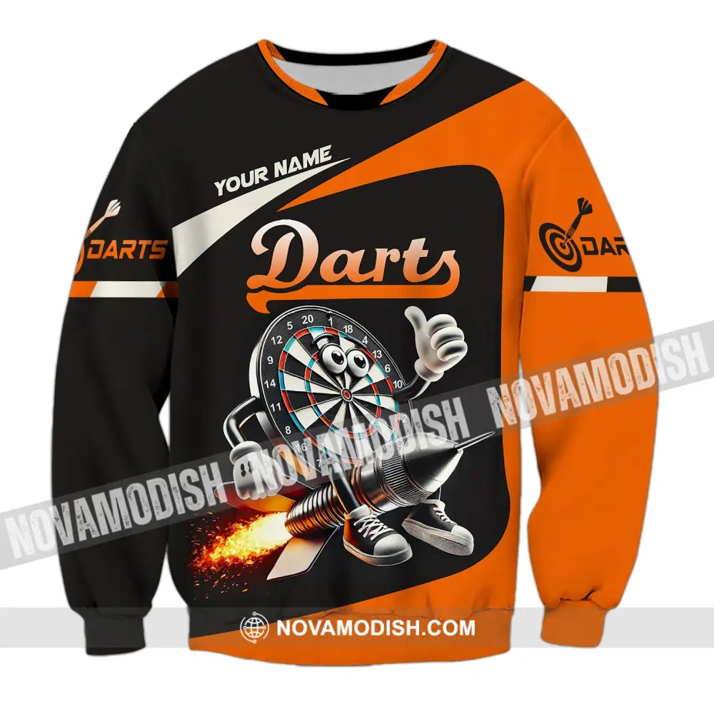 Unisex Shirt Custom Name Dart Lover T-Shirt Long Sleeve / S T-Shirt