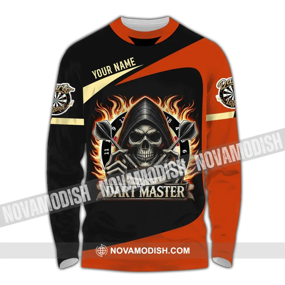 Unisex Shirt - Custom Name Dart Master Long Sleeve / S T-Shirt