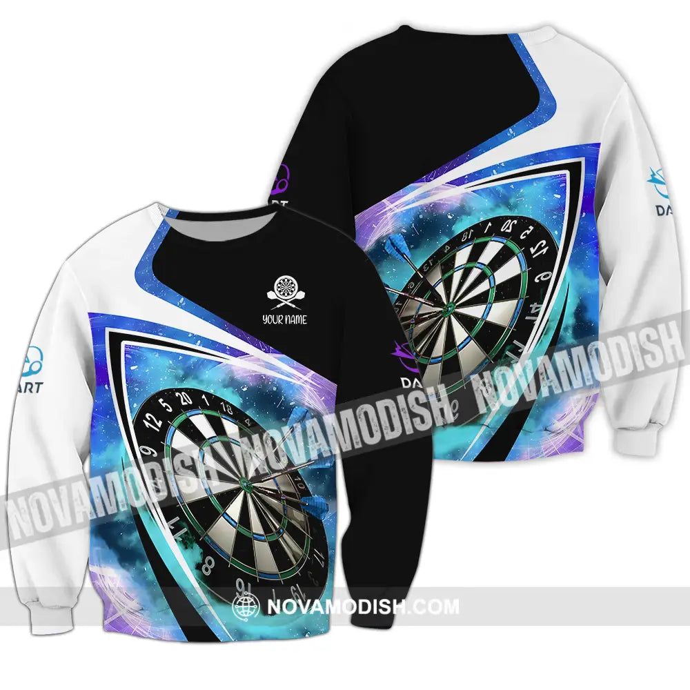 Unisex Shirt - Custom Name Darts Galaxy Shirt Long Sleeve / S T-shirt