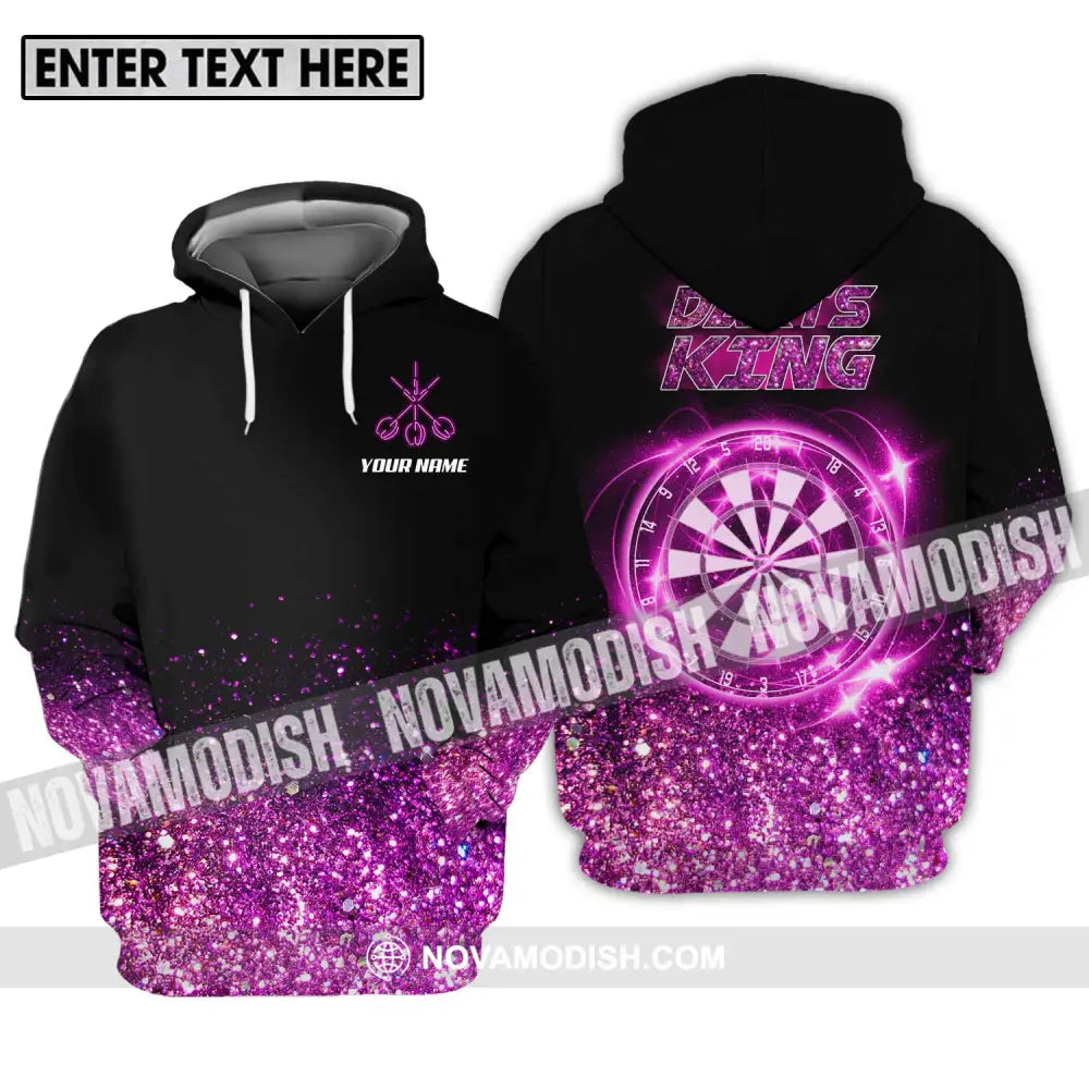 Unisex Shirt - Custom Name Darts King Shirt Hoodie / S T-shirt