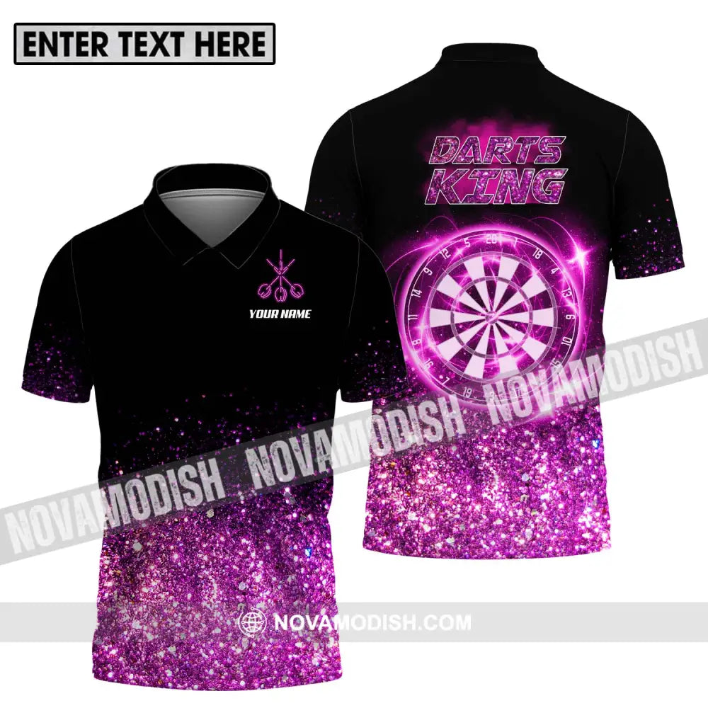 Unisex Shirt - Custom Name Darts King Shirt Polo Shirt / S T-shirt