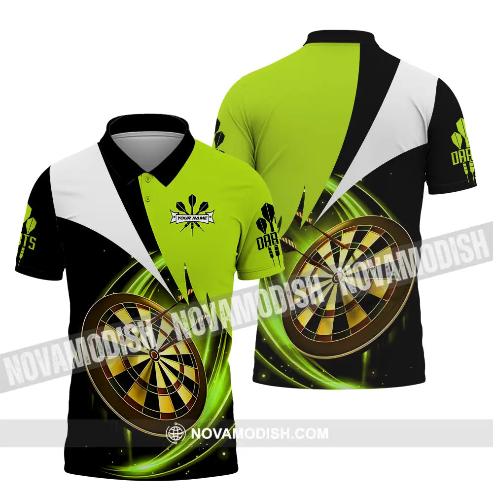 Unisex Shirt - Custom Name Darts Neon Shirt Polo Shirt / S T-shirt