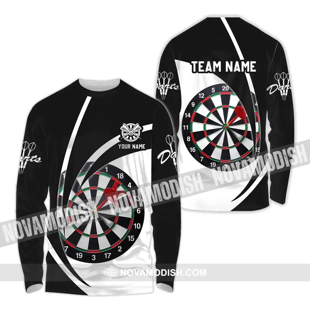 Unisex Shirt - Custom Name Darts Player Shirt Classic Color Long Sleeve Shirt / S T-shirt