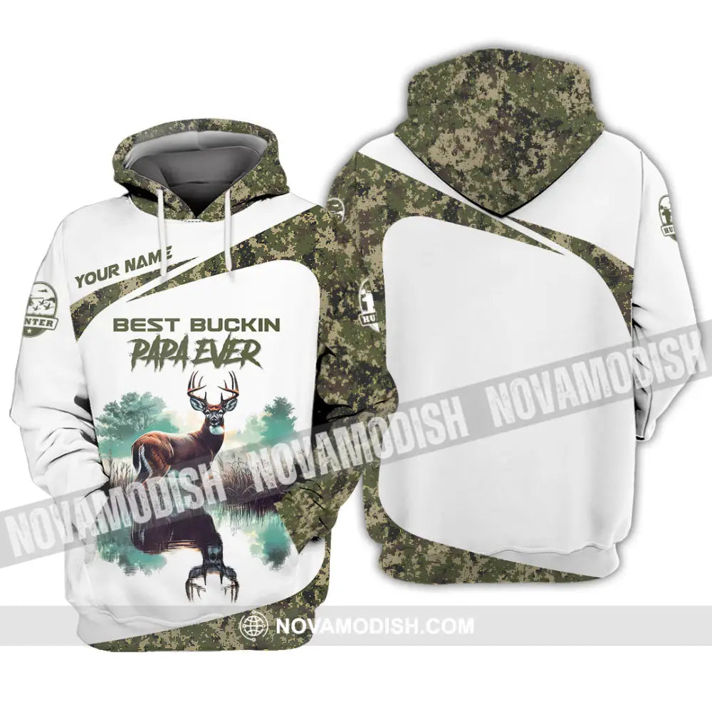 Unisex Shirt Custom Name Deer Hunter Hunting Polo Long Sleeve Animal T-Shirt Nh240731 Hoodie / S