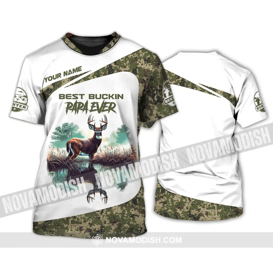 Unisex Shirt Custom Name Deer Hunter Hunting Polo Long Sleeve Animal T-Shirt Nh240731 / S T-Shirt