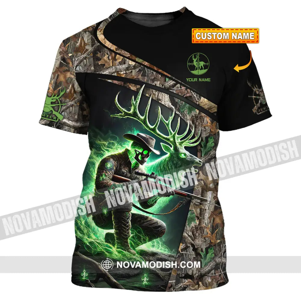 Unisex Shirt Custom Name Deer Hunting Hunter Gift T-Shirt