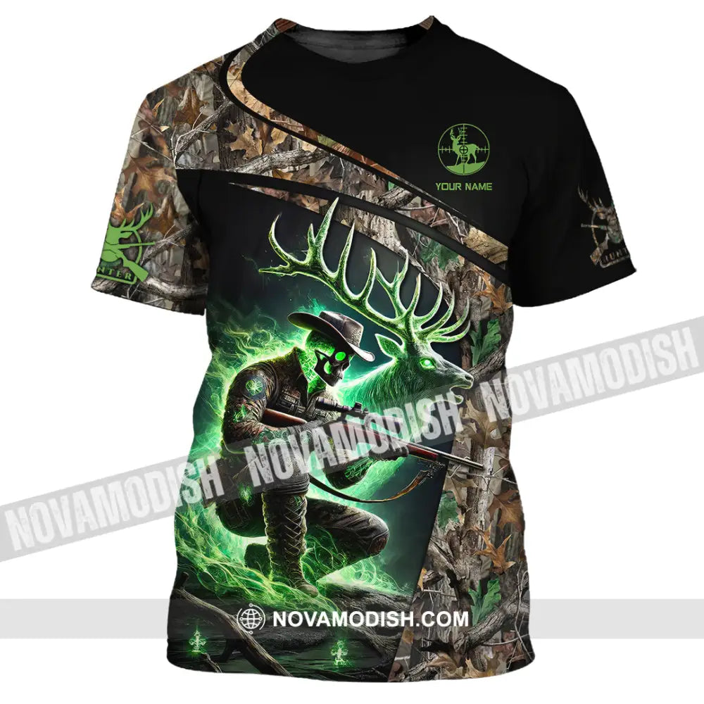 Unisex Shirt Custom Name Deer Hunting Hunter Gift T-Shirt / S T-Shirt