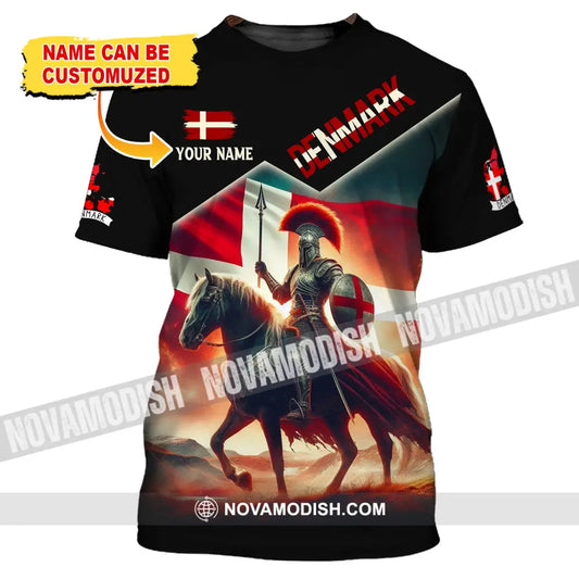 Unisex Shirt Custom Name Denmark Polo Long Sleeve T-Shirt For Danish / S