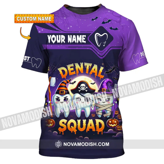 Unisex Shirt Custom Name Dental Halloween Polo Long Sleeve Gift T-Shirt