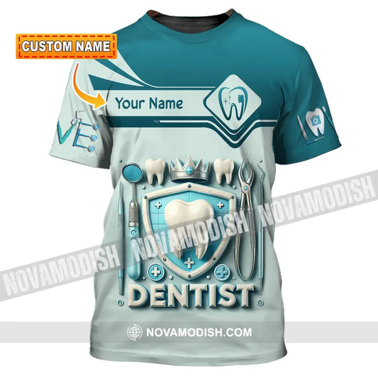 Unisex Shirt Custom Name Dentist Dental T-Shirt Gift For T-Shirt