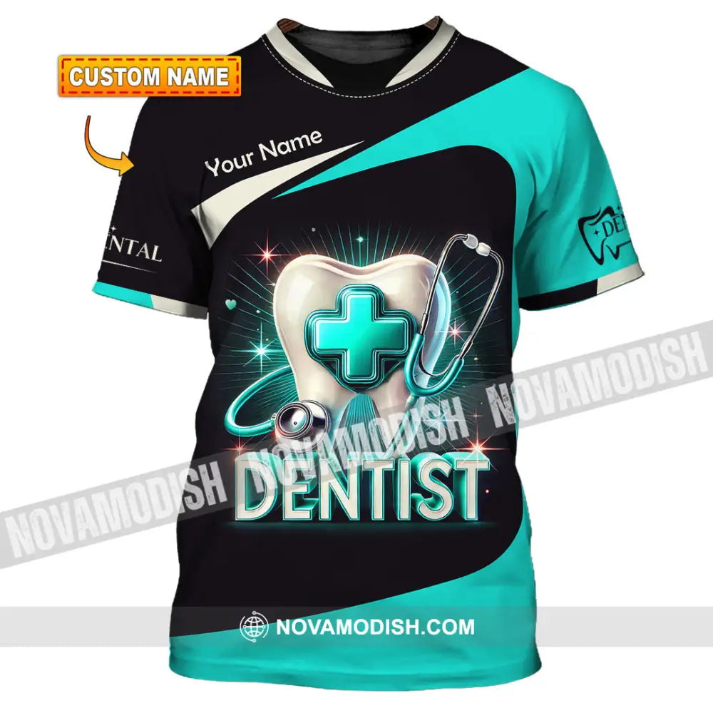 Unisex Shirt Custom Name Dentist Dental T-Shirt Gift For T-Shirt