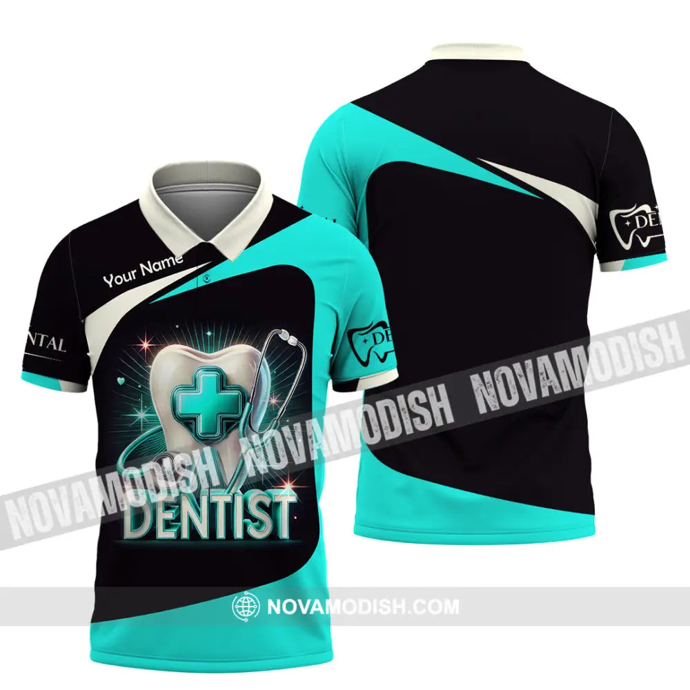 Unisex Shirt Custom Name Dentist Dental T-Shirt Gift For Polo / S T-Shirt