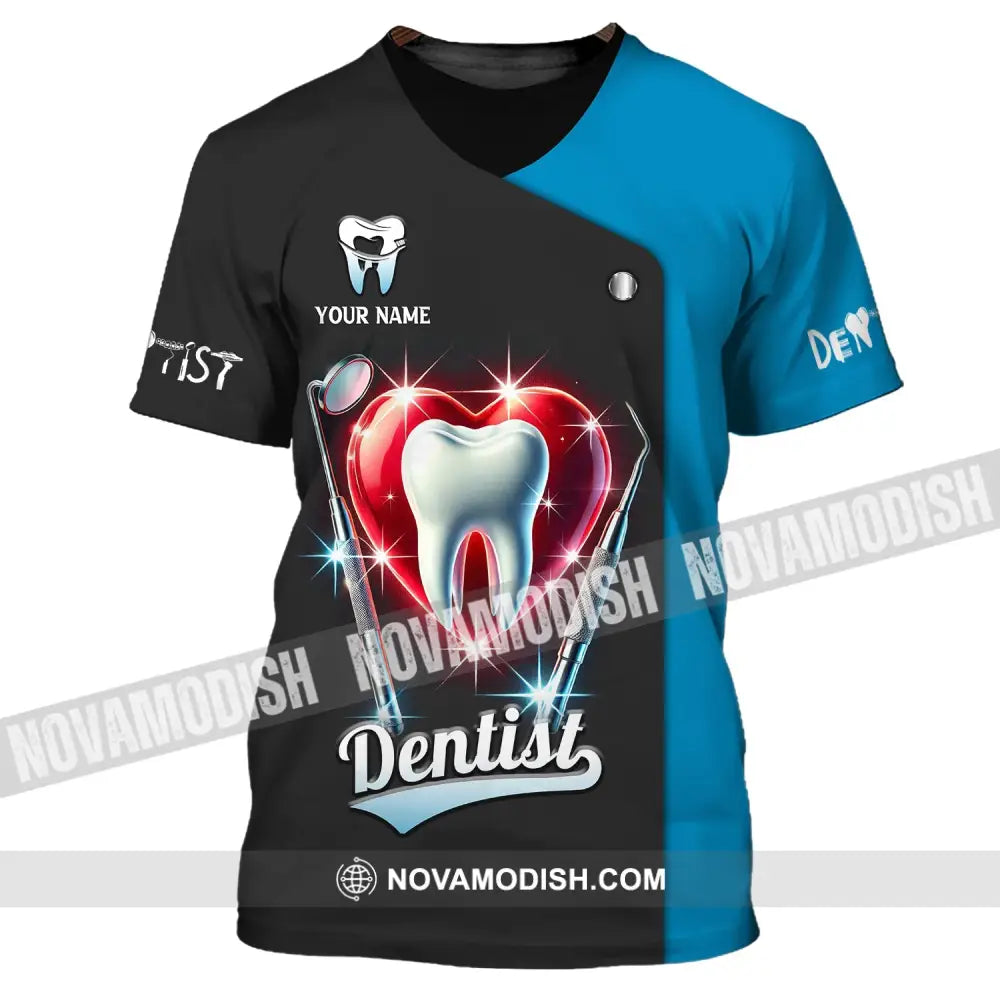 Unisex Shirt Custom Name Dentist Dental T-Shirt Gift For / S T-Shirt