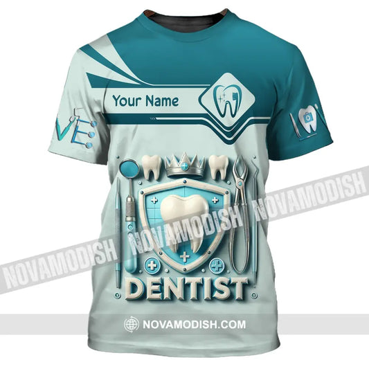 Unisex Shirt Custom Name Dentist Dental T-Shirt Gift For / S T-Shirt