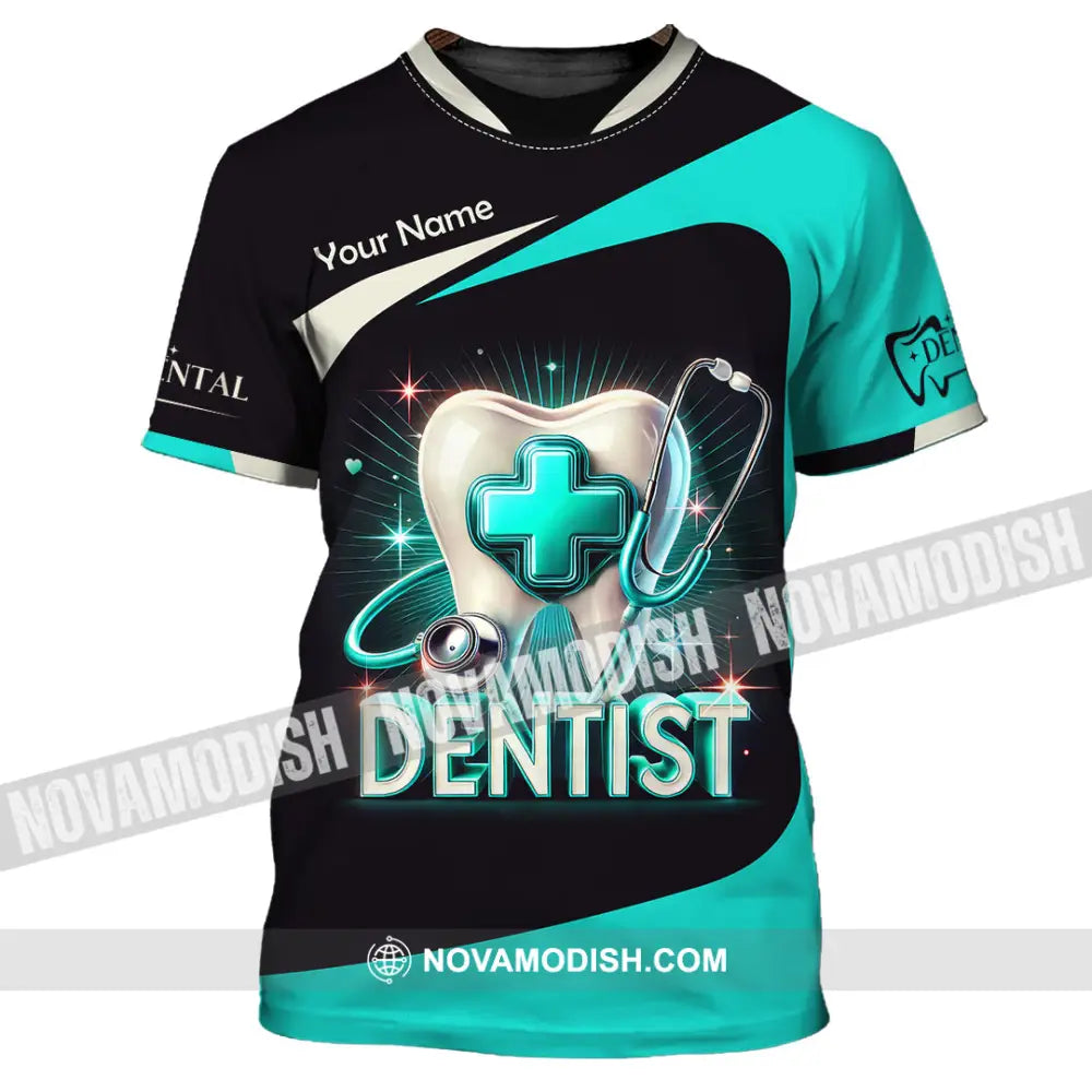 Unisex Shirt Custom Name Dentist Dental T-Shirt Gift For / S T-Shirt