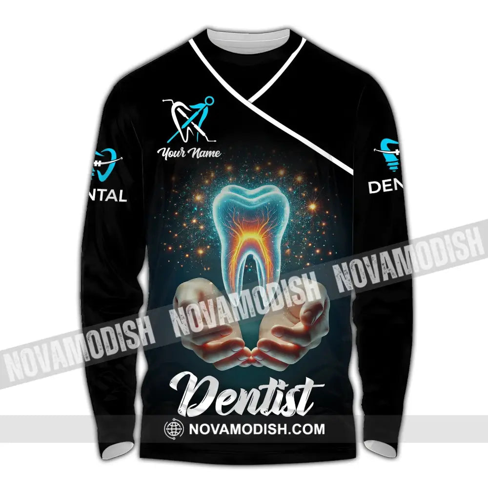 Unisex Shirt - Custom Name Dentist Long Sleeve / S T-Shirt