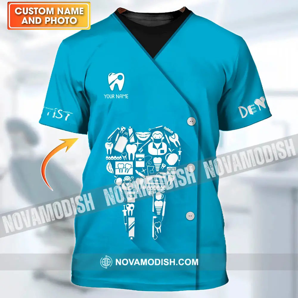 Unisex Shirt - Custom Name Dentist T-Shirt - Dental Shirt - Gift For Dentists T-shirt