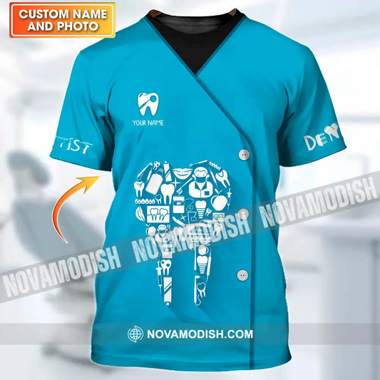 Unisex Shirt - Custom Name Dentist T-Shirt - Dental Shirt - Gift For Dentists T-shirt