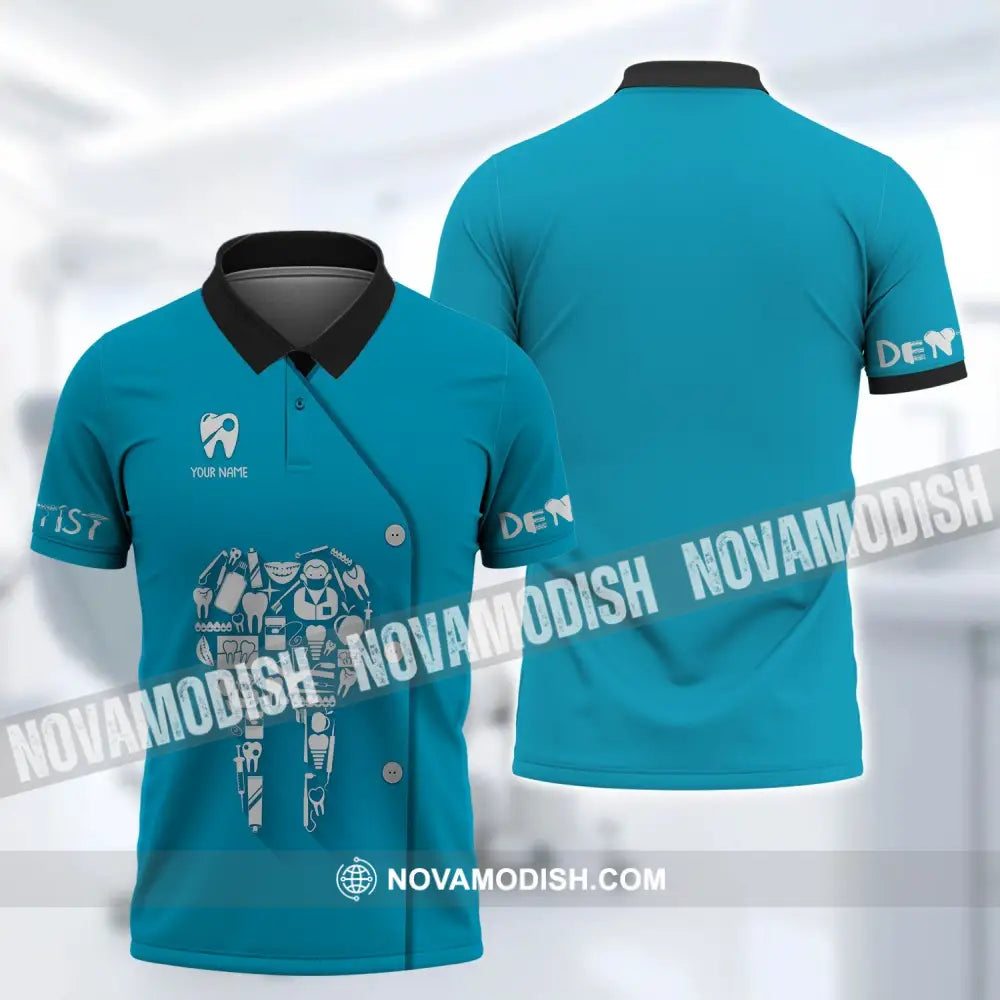 Unisex Shirt - Custom Name Dentist T-Shirt - Dental Shirt - Gift For Dentists Polo Shirt / S T-shirt