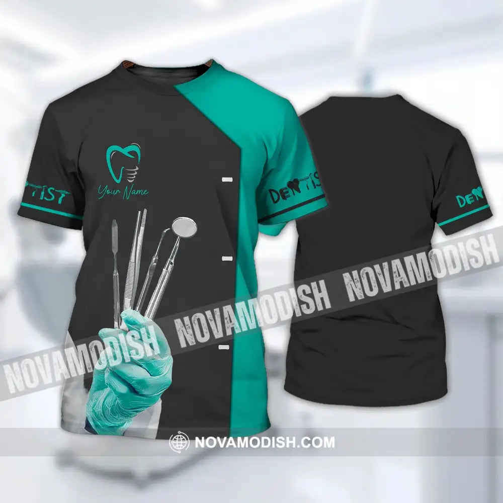 Unisex Shirt - Custom Name Dentist T-Shirt - Dentist Gloves - Gift For Dentists T-shirt