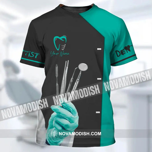 Unisex Shirt - Custom Name Dentist T-Shirt - Dentist Gloves - Gift For Dentists T-Shirt / S T-shirt
