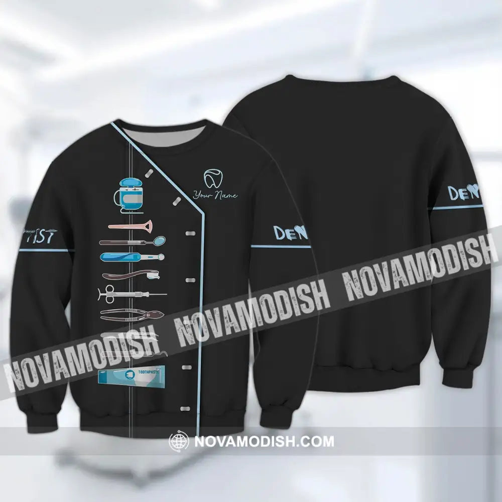 Unisex Shirt - Custom Name Dentist T-Shirt - Personalized Dentist Hoodie - Gift For Dentists Long Sleeve / S T-shirt