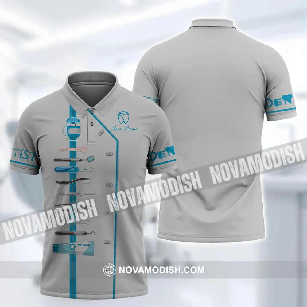 Unisex Shirt - Custom Name Dentist T-Shirt - Personalized Dentist Hoodie - Gift For Dentists Polo Shirt / S T-shirt