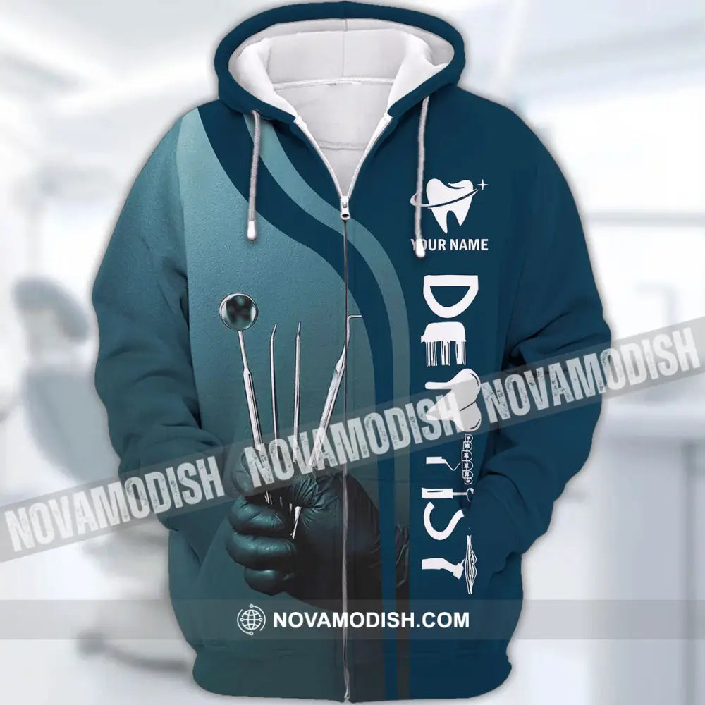 Unisex Shirt - Custom Name Dentist T-Shirt - Personalized Dentist Hoodie - Gift For Dentists Zipper Hoodie / S T-shirt