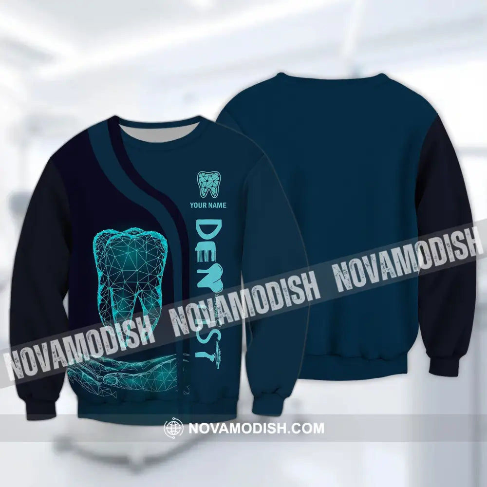 Unisex Shirt - Custom Name Dentist T-Shirt - Personalized Dentist Zipper Hoodie - Gift For Dentists Long Sleeve / S
