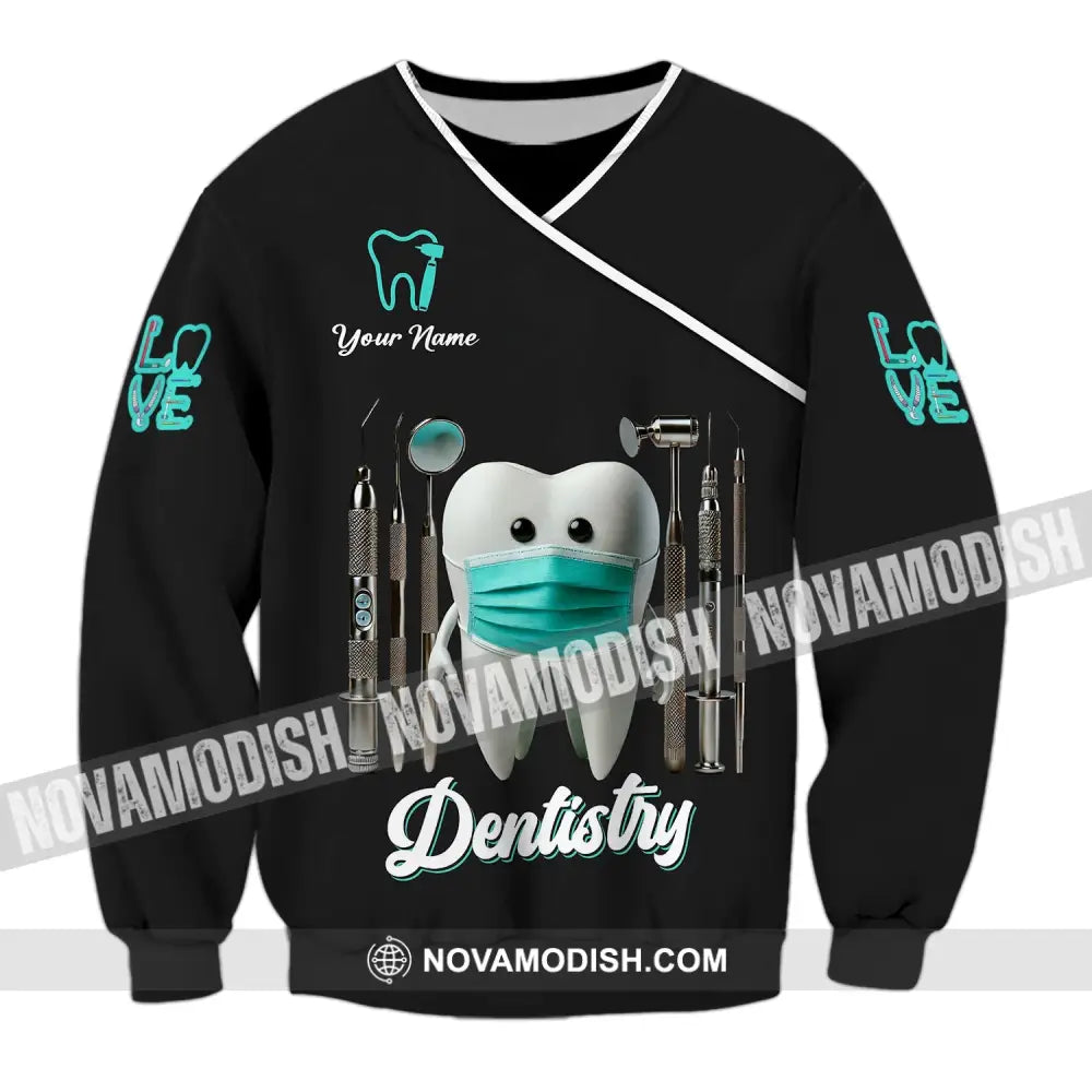 Unisex Shirt - Custom Name Dentistry Long Sleeve / S T-Shirt