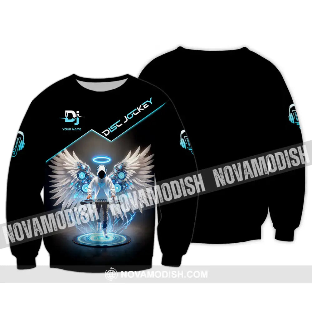Unisex Shirt Custom Name Disc Jockey Gift For Dj Long Sleeve / S T-Shirt