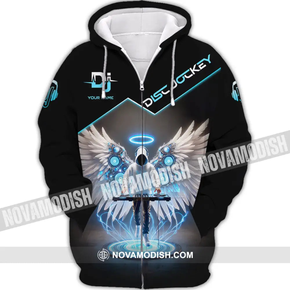 Unisex Shirt Custom Name Disc Jockey Gift For Dj Zipper Hoodie / S T-Shirt