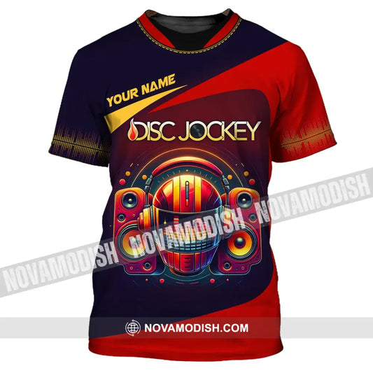 Unisex Shirt Custom Name Disc Jockey Music Heart Dj Hoodie Polo Long Sleeve T-Shirt / S
