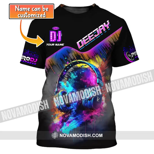 Unisex Shirt Custom Name Disc Jockey T-Shirt Deejay Gift For Dj
