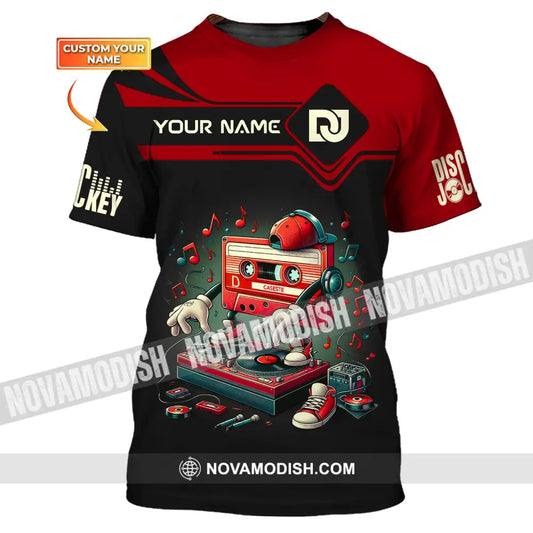 Unisex Shirt Custom Name Disc Jockey T-Shirt Dj Music Lover Gift