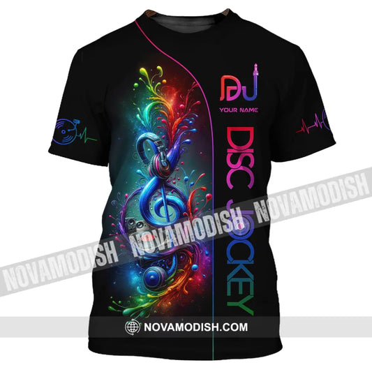 Unisex Shirt Custom Name Disc Jockey T-Shirt Dj Music Lover Gift / S