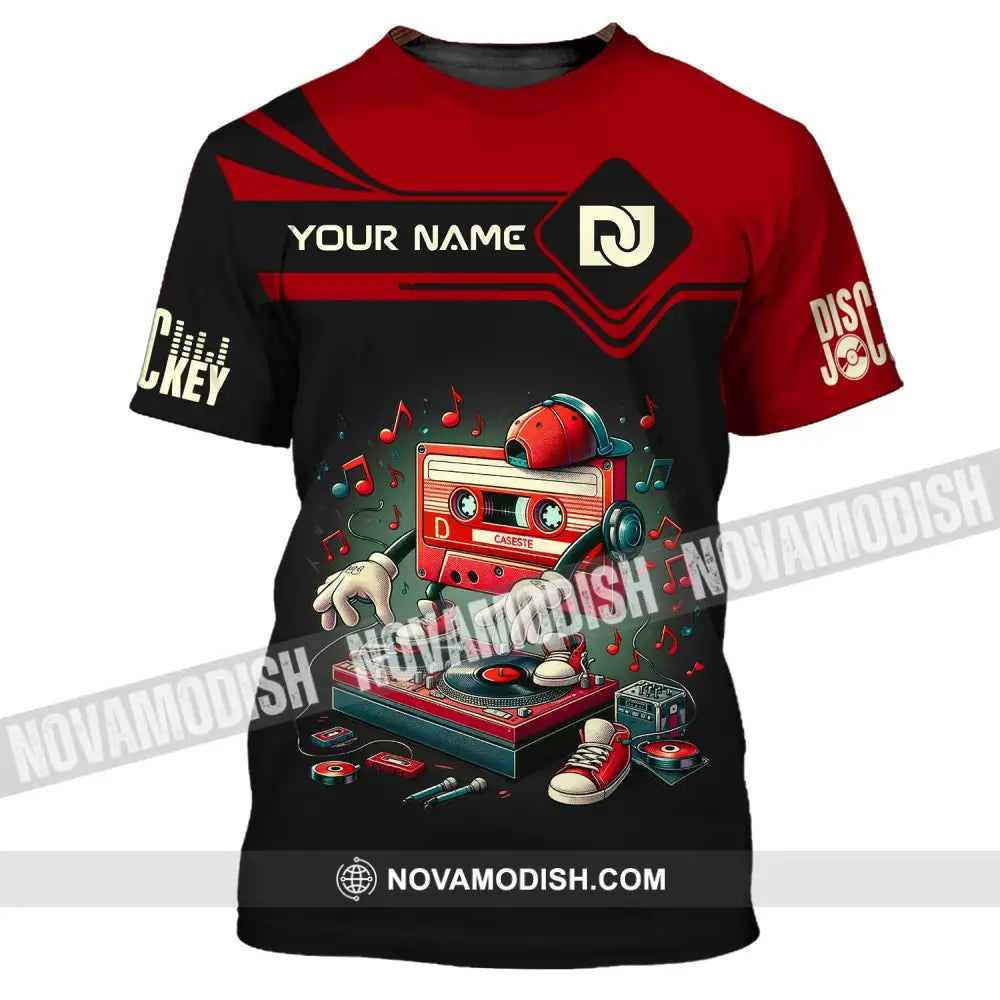 Unisex Shirt Custom Name Disc Jockey T-Shirt Dj Music Lover Gift / S
