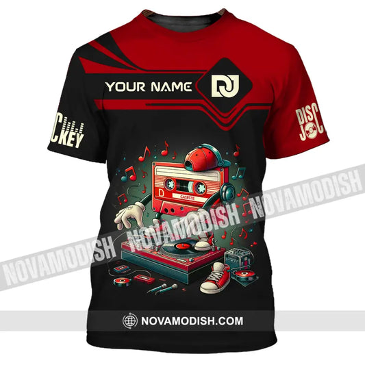 Unisex Shirt Custom Name Disc Jockey T-Shirt Dj Music Lover Gift / S