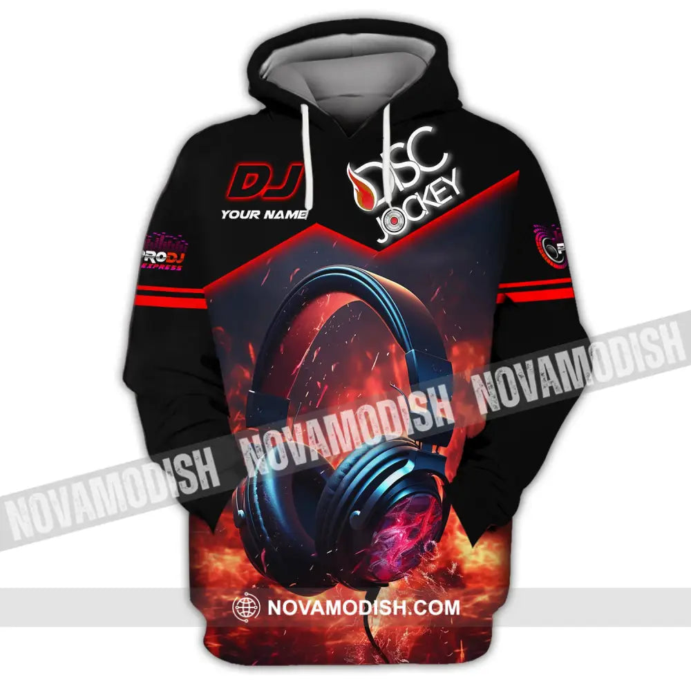 Unisex Shirt Custom Name Disc Jockey T-Shirt For Dj Hoodie / S