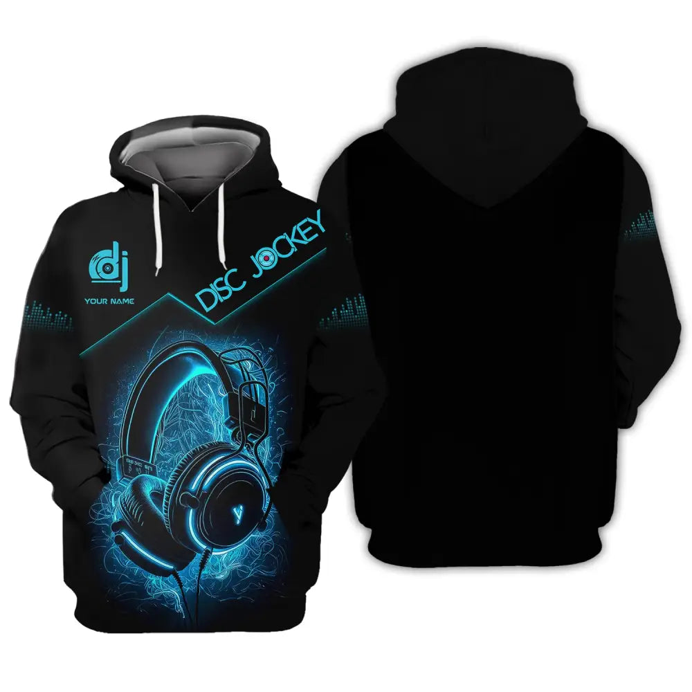 Unisex Shirt Custom Name Disc Jockey T-Shirt Gift For Dj Music Lover Hoodie / S