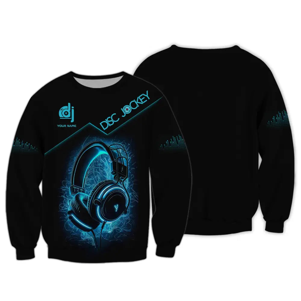 Unisex Shirt Custom Name Disc Jockey T-Shirt Gift For Dj Music Lover Long Sleeve / S