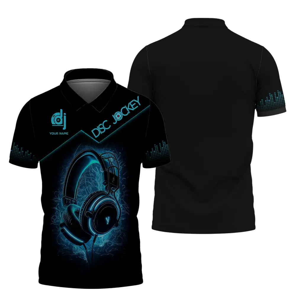 Unisex Shirt Custom Name Disc Jockey T-Shirt Gift For Dj Music Lover Polo / S