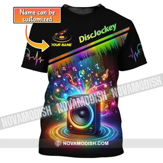 Unisex Shirt Custom Name Disc Jockey T-Shirt Music Lover Dj