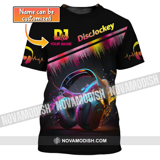 Unisex Shirt Custom Name Disc Jockey T-Shirt Music Lover Dj Gift For