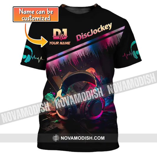 Unisex Shirt Custom Name Disc Jockey T-Shirt Music Lover Dj Gift For