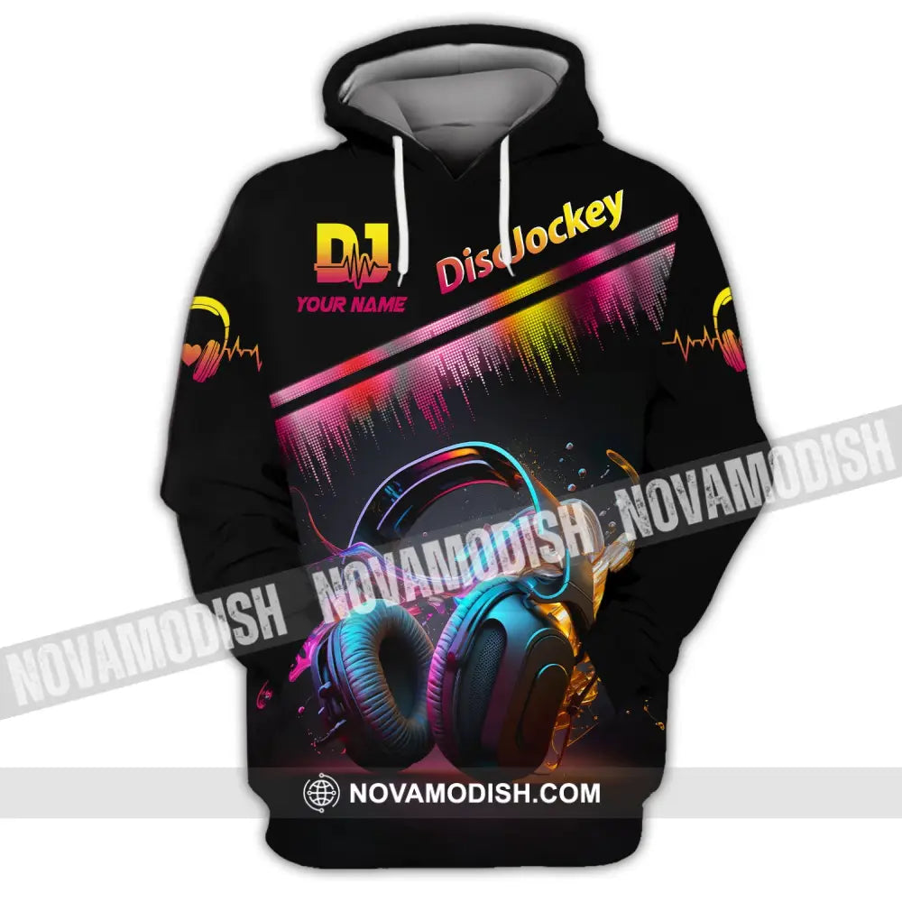 Unisex Shirt Custom Name Disc Jockey T-Shirt Music Lover Dj Gift For Hoodie / S