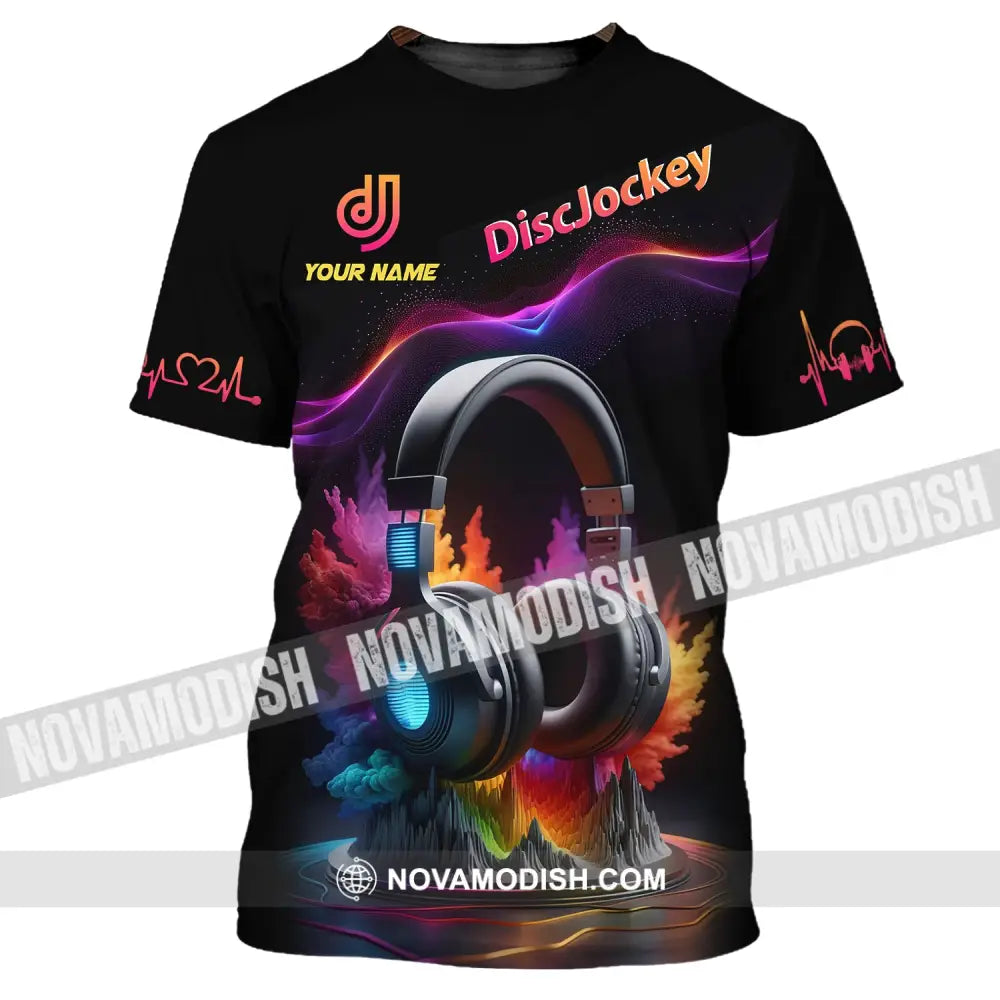 Unisex Shirt Custom Name Disc Jockey T-Shirt Music Lover Dj Gift For / S