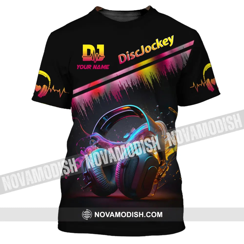 Unisex Shirt Custom Name Disc Jockey T-Shirt Music Lover Dj Gift For / S