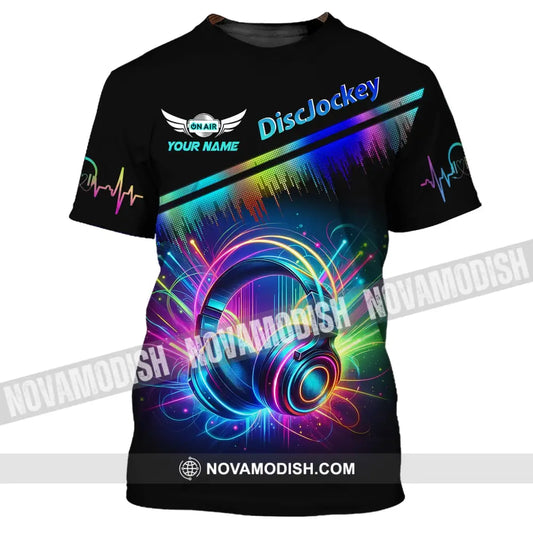 Unisex Shirt Custom Name Disc Jockey T-Shirt Music Lover Dj / S